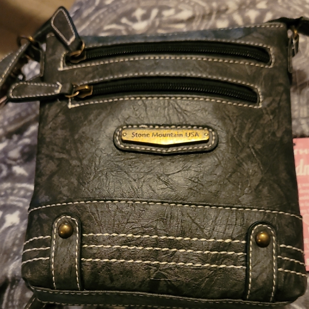 Stone Mountain Gray Crossbody Bag